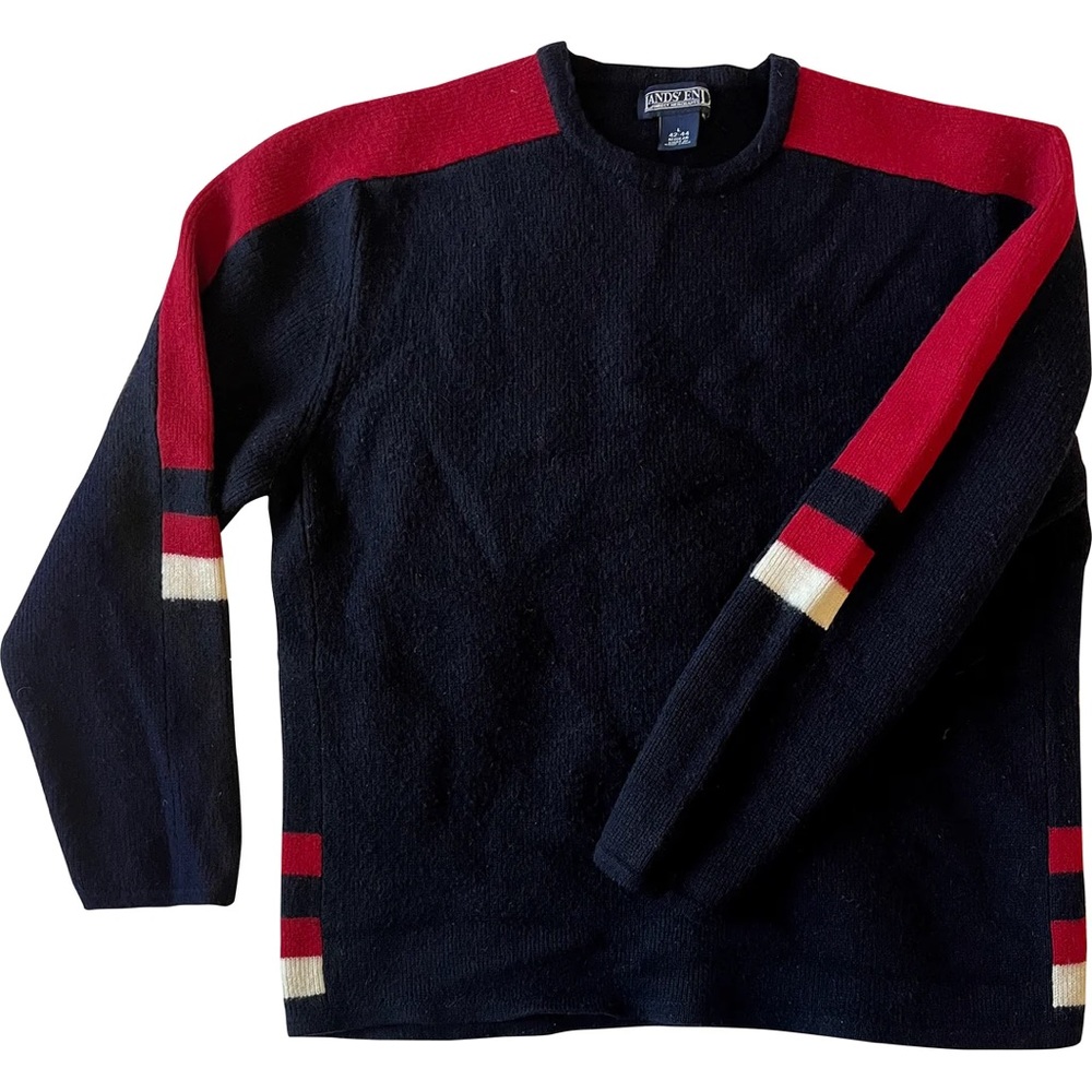 Lands End sporty stripe sweater - patriots - Buffalo bills - ny giants football